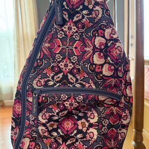 Vera Bradley Navy and Pink Floral Backpack